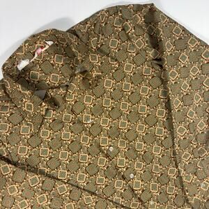 Vintage Levi’s Panatela Paisley Button Up Shirt Brown Men’s Large